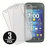 MPERO Collection 3 Pack of Matte Anti-Glare Screen Protectors for Kyocera Hydro EDGE