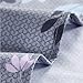 Vaulia Lightweight Microfiber Duvet Cover Sets, Floral Print Pattern Design, Grey Color - Queen Size