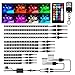 12Pcs Motorcycle LED Light Kit Strips, Atmosphere LED Lighting Strip, RGB Multicolor Accent Glow Neon Lights Lamp with Dual IR/RF Remote Controller for Harley Davidson Honda Kawasaki Suzuki