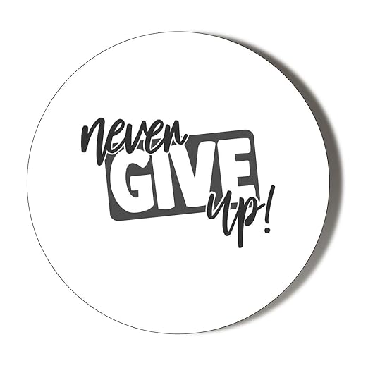 Gift Insanity Imán para Nevera con Texto en inglés Never Give Up ...