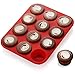 Skarles Superior Quality 12-Cup Silicone Mold - Non-Stick Muffin Pan Crafted of Thick, Solid Silicone. BPA-Free, Food-Grade Cupcake Pan | Dishwasher-Safe & Heat-resistant. Effortless Release (1)