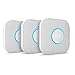 Google S3006WBUS Nest Protect, S3000BWES, 2nd Gen, Battery, 3-Pack Alarm-Smoke Carbon Monoxide Detector, 3, White