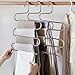 Myfolrena Pants Hangers S-Shaped Jeans Clothes Organizer for Closet Space Saving Slack Trousers Hangers Stainless Steel Hangers (4-Pack)