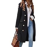 IDEALSANXUN Womens Long Wool Coat for Women Fall Winter Trench Coat Trendy Jackets