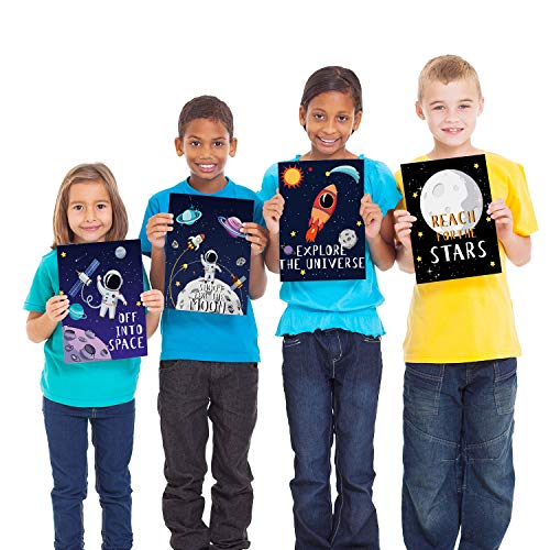 Blulu-9-Pieces-Outer-Space-Decor-Kids-Nursery-Bedroom-Space-Posters-Decor-8-x-10-Inch-Cute-Inspirational-Wall-Art-Decoration-for-Boys-and-Girls-Playroom-Bedroom-Nursery-Room-Decor