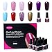 CLAVUZ Gel Nail Polish Set 12PCS Soak Off UV Gel Nail Lacquer with Top and Base Coat Nail Art New Starter Kit 8ML
