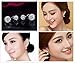 KOREA-JIAEN Double Sided Stud Earrings S925 Sterling Silver with AAA Lever Cubic Zirconia Fully-jewelled Spherical Bead Earrings Shamballa Earrings (6mm+8mm)