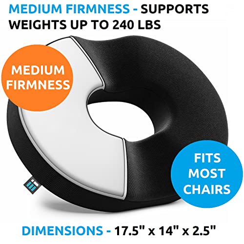 ERGONOMIC INNOVATIONS Donut Pillow for Tailbone Pain Relief and