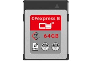 CY CFexpress Type-B 64GB Memory Card CFE CFB Adapter Compatible with Camera 8K RAW PCIe Expansion, SA-079-064G-HX