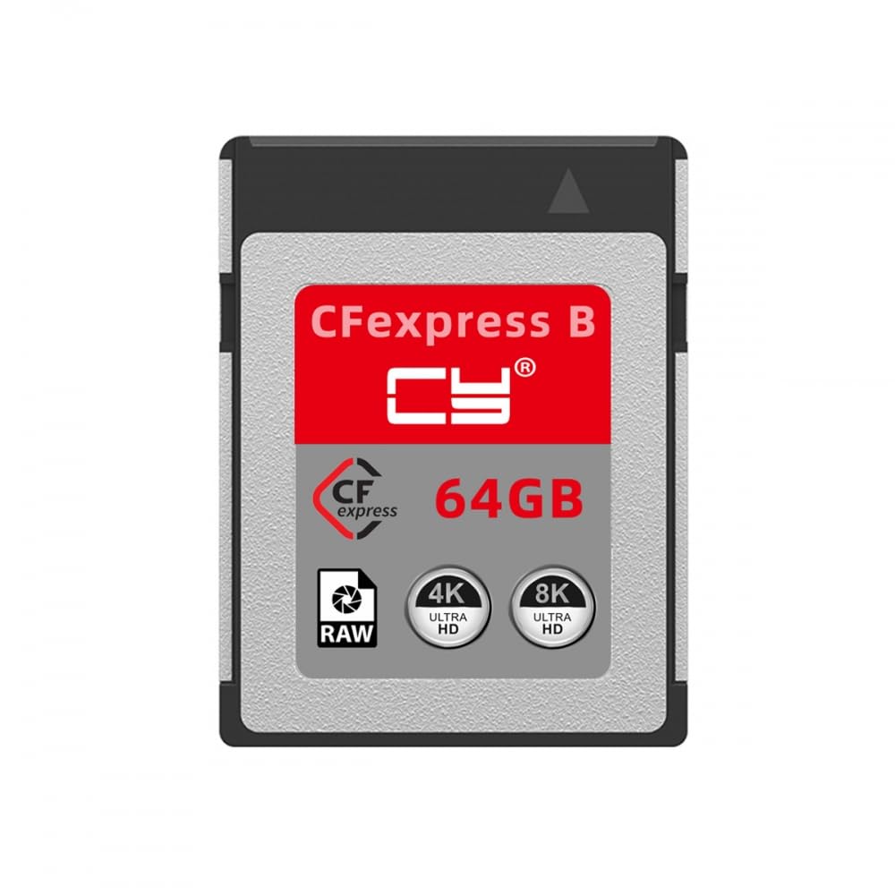 CY CFexpress Type-B 64GB Memory Card CFE CFB Adapter Compatible with Camera 8K RAW PCIe Expansion
