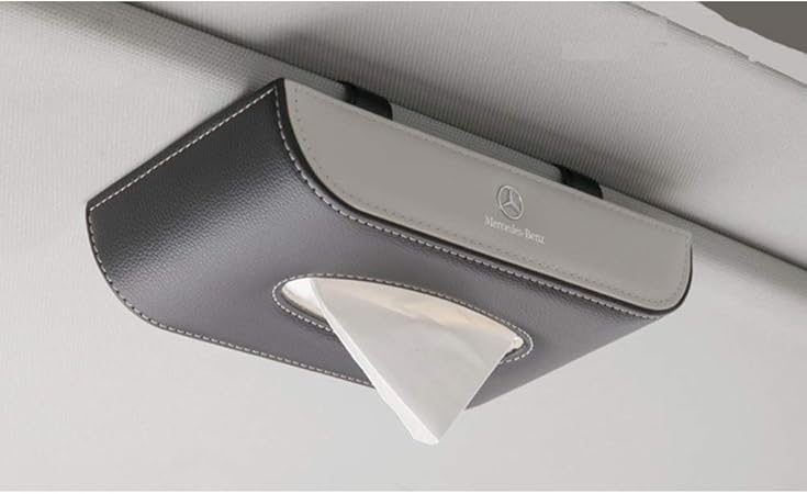 Amazon メルセデスベンツ 専用 ティッシュボックス 革 Puレザー 車 車用サンバイザーティッシュホルダー 高級 ティッシュカバー インテリア 便利 車用品 車載 ティッシュケース 車内収納 高い質感 車用ティッシュカバー ボックス 車 バイク