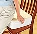 Fox Valley Traders Extra Thick Foam Chair Cushion – Portable Chair Pad with Removable and Washable Beige Sherpa Cotton Slip-on Cover – 4 Inches Thick for Added Pain and Pressure Relief