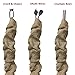 Royal Designs, Inc. Cord & Chain Cover 4 ft Silk Type Fabric, Chandelier Pendant Lighting Chain & Cable Management, Touch Fastener, Burlap - 1 Pack
