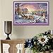 Joy Sunday Counted Cross Stitch Kits, Winter Travel Cross-Stitch Sets Embroidery Kit 14CT White Canvas 24''x16''