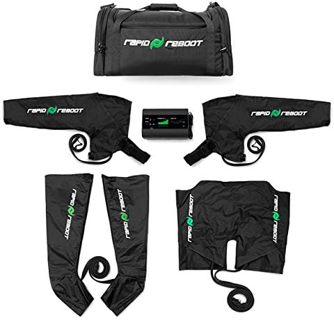 Rapid Reboot Complete Package: Compression Boot, Arm, Hip, Pump, Duffel. Sequential air Compression Therapy for Improved Circulation and Workout Recovery for Athletes