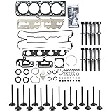 New CH8921HBSIVK Cylinder Head Gasket Set, Head Bolts Kit, Intake & Exhaust Engine Valves, RTV Gasket Silicone for 04-08 2.0L Chevrolet Optra / Suzuki Forenza Reno Engine Code A20DMS