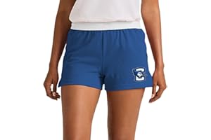 Campus Lab Official Collegiate Primary Logo - Team Color Womens Soffe Short, Elastic Fold Over Waist Shorts, Junior Fit