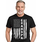Grandpa Papa T Shirt for Men – Funny Patriotic Vintage USA Flag Shirt, Birthday for Grandpa and Papa