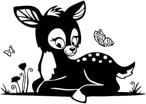 Vinilo Decorativo Salón Papel De Mariposa para Ciervos Manchados