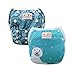 ALVABABY 2pcs Swim Diapers Reuseable Adjustable for Baby Gifts & Swimming Lessons (Jellyfish and Polar Bear, 0-2 Years)