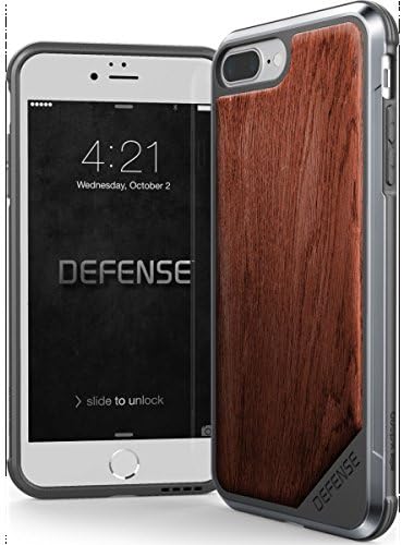 iPhone 7+/8+ Case, Defense Lux Series - Military Grade Drop Tested, Anodized Aluminum, TPU, and Polycarbonate Protective Case for Apple iPhone 7+ &amp; iPhone 8+ (Rosewood, iPhone 7+/8+)