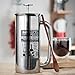 Espro Press P7, Stainless Steel French Press, Double Wall, Vacuum Insulated (3-4 cups, 18 ounce, Polished) Bundle with Handcrafted Bamboo Paddle, Coffee Scoop