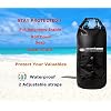 IPX6-Certified-Waterproof-Dry-Bag-Compression-Sack-Waterproof-Phone-Case-Roll-Top-Closure-2-Detachable-Shoulder-Straps-Kayaking-Snowboarding-Rafting-Boating-Hiking-Camping-Black