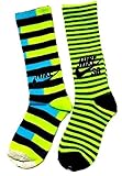 Nike SB 2 Pairs/Pack Boy's Crew Socks, Youth, Bright Green 5Y-7Y