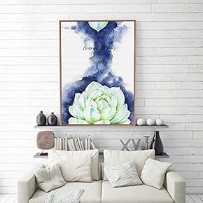 SIGNFORD Framed Canvas Home Artwork Decoration Golden Abstract...