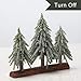 VGIA 3 Pack Mini Artificial Christmas Trees on a Wooden Base Silver Artificial Snow Flocked Christmas Trees for Christmas Centerpiece