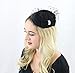 The Kate Pillbox Fascinator Hat with Hair Clip for Adults Women Teens Girls (Black)