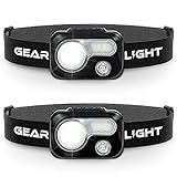 GearLight LED Headlamp Flashlight V500 [2 PACK] - Running, Camping, and Reading Head Lamp/Headlight - Perfect Headlamps with Red Light for Adults and Kids