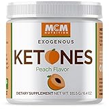 MCM Nutrition - Exogenous Ketones Supplement & BHB - Boosts Energy & Suppresses Appetite - Instant Keto Mix That Puts You into Ketosis Quick & Helps with The Keto Flu (Peach Flavor - 15 Servings)