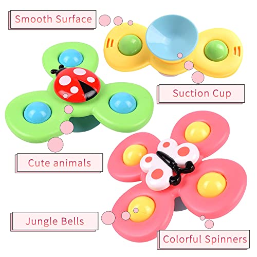 Suction Cup Spinners, Infant Baby Toys Baby Rattles Toy, Sensory Bath