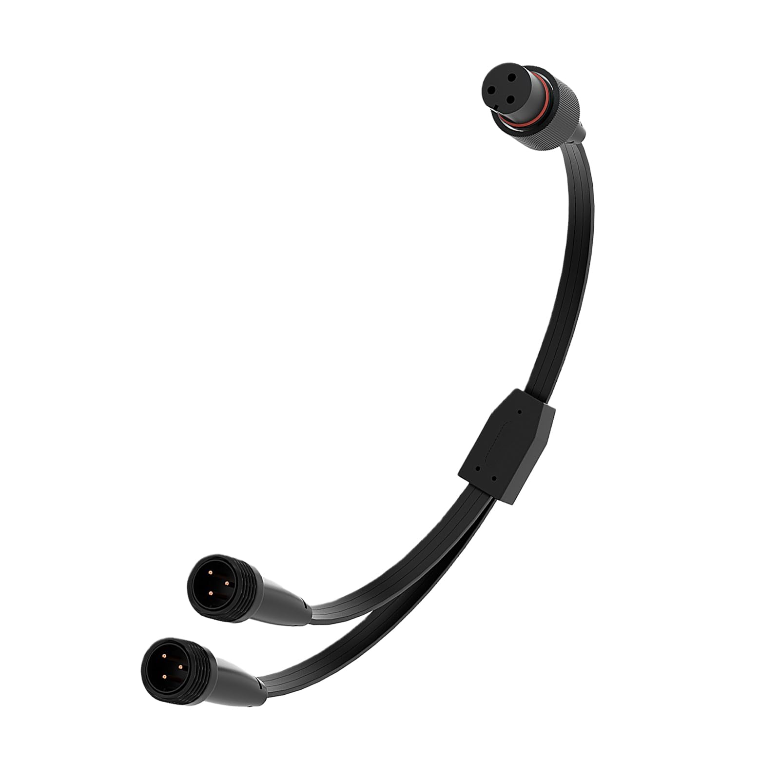 View 1 of 1 Female to 2 Male Y-Splitter for Govee Permanent Outdoor Lights, Y-Shaped Extension Cable Compatible with Govee H705A H705B H705C 3 Pin Permanent Outdoor Lights (Black)