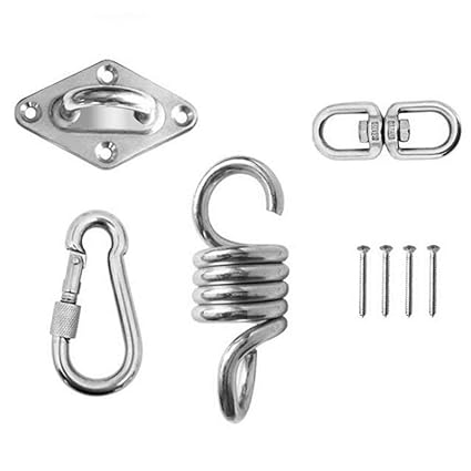 Toogoo Swivel Hooks for Hammock Swing Chairs Stainless Steel Hanging Seat Accessories Kit for Ceilin