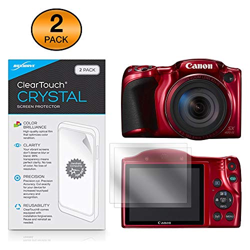 Canon PowerShot SX420 is Screen Protector, BoxWave [ClearTouch Crystal (2-Pack)] HD Film Skin – Shields from Scratches for Canon PowerShot SX420 is