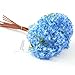 FatColo(R) Lovely Mini Hydrangea Artificial Fake Plastic Silk Flower for Bouquet, Home Decorative, Weddings, Wreaths, DIY Crafts - Set of 12 Blue