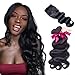 4x4 Body Wave lace Closure,100% Human Hair Lace Closure 13x4 Inch Body Wave Lace Frontal (14/16/18+14 Inch, Bundles With Closure)