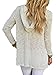 Choies Women's Acrylic V-Neck Hooded Long Sleeve Loose Sweater S Beige
