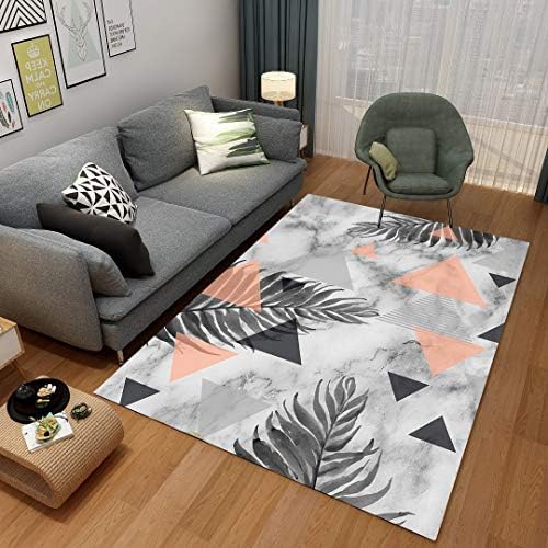 QYWSJ Modern Style Rugs Living Room, floral feather geometric motif, Soft Fluffy Shaggy Lounge, Suitable for Large Non Slip Area Rugs for Bedroom Living room (Multiple sizes)