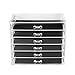MVPOWER Acrylic Makeup Organizer Jewelry and Cosmetic Storage Cases 6 Tier Drawers Storage Case