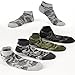 M&Z Men's Low Cut Socks Anti-slid High Grade Camouflage Sock 4 Seasons(4pack)