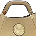Dasein Womens Symmetrical Emblem Handbag Designer Shoulder Bag Structured Purse