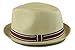 How D Hats Men's Fedora Cuban Style Upturn Short Brim Hat ((L/XL) 23 in / 7 3/8 / 59Cm, Beige)