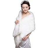 Women Winter Classic Faux Fur Capelets Shawls Soft Wedding Bridal Shoulder Cape Wraps Tippet Stoles