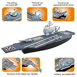 deAO Aircraft Carrier Toy Army Men with Scale Model