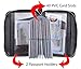 YUHAN PRETTY Credit Card Holder Wallet Large Leather Passport Case 42 Card Slots (Carbon Fiber Leather - Black)