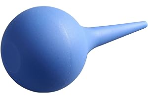 ROSENICE Air Blower Pump Dust Cleaner Rubber Suction Ear Syringe Bulb Ear Washing Squeeze Bulb Laboratory Tool (Blue)
