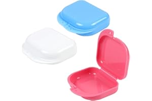 Retainer and Denture Storage Case With Air Hole - Oral Protective Mouth Guard Box 3pcs
